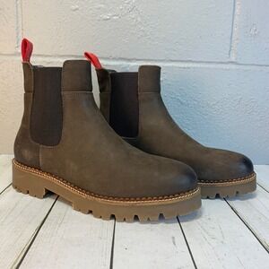 Pajar Brown Ankle Boots with Red Accents